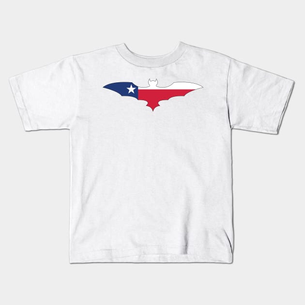 Bat Flag of Texas Kids T-Shirt by Wickedcartoons